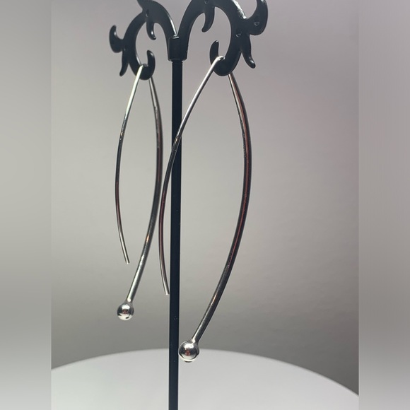 Silpada Vintage Sterling BALANCING ACT Ball Threader Earrings - Picture 7 of 15